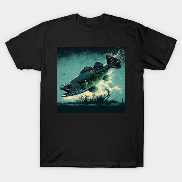 Monster Bass Two Tone T-Shirt by TheCore